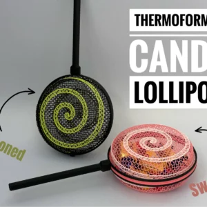 Chupetín de caramelo termoformado